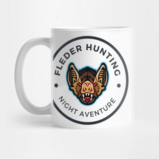 Fleder Hunting - Night Adventure - White - Fantasy Mug